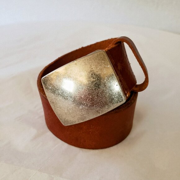 Tulliani Brown  32W- Rustic Leather Belt - Picture 2 of 5